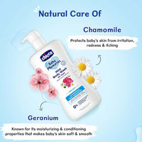 Chicco Baby Moments Mild Body Wash Protect, New Advanced formula with Natural Ingredients, No tears, Suitable for Baby’s Body Wash, No Phenoxyethanol and Parabens (200ml)