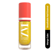 ZM Zayn & Myza Breathable Nail Enamel - Mango Cake | Smooth Application | Quick-Drying I Longlasting I Chip-Defiant I Water Permeable | Glossy Finish | 100% Vegan, 6 ml