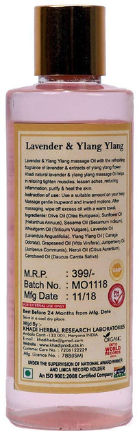 Khadi natural herbal Massage oil men women, 210 ml