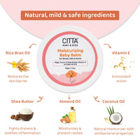 CITTA Moisturizing Baby Balm for Face and Body For Babies, Kids and Adults With 8 Natural Oils | Shea Butter & Vitamin E | Travel Friendly Pack (50 g - Pack of 1)