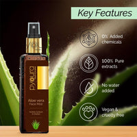 PYOURA Aloe vera Skin Repair Combo: Face Toner Mist Serum (100ml) + Sheet Mask (Pack of 1), For Hydration & Sunburn, Refreshes & Revives Damaged Skin, All Skin Types, Alcohol-Free, Natural & Vegan