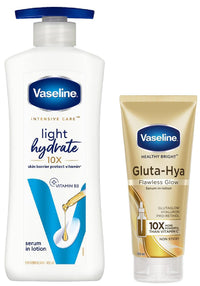 Vaseline Light Hydrate Serum In Lotion & Vaseline Gluta-Hya Flawless Glow