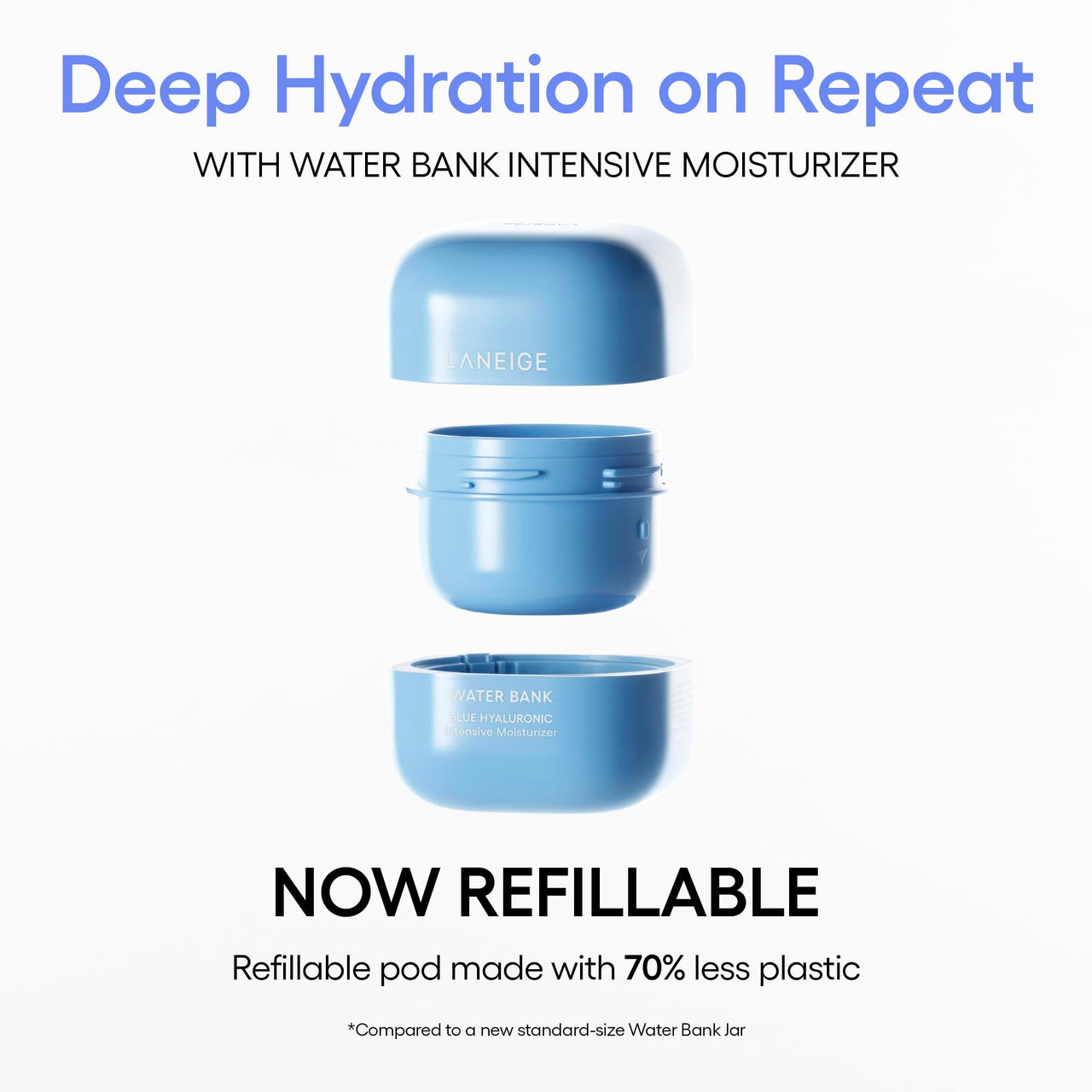 LANEIGE Water Bank Hyaluronic Acid Intensive Moisturizer Cream for Extreme Dry Skin | Moisturizer for Face | Lightweight Formula | Face Cream for Men and Women | Korean Skincare-20ml