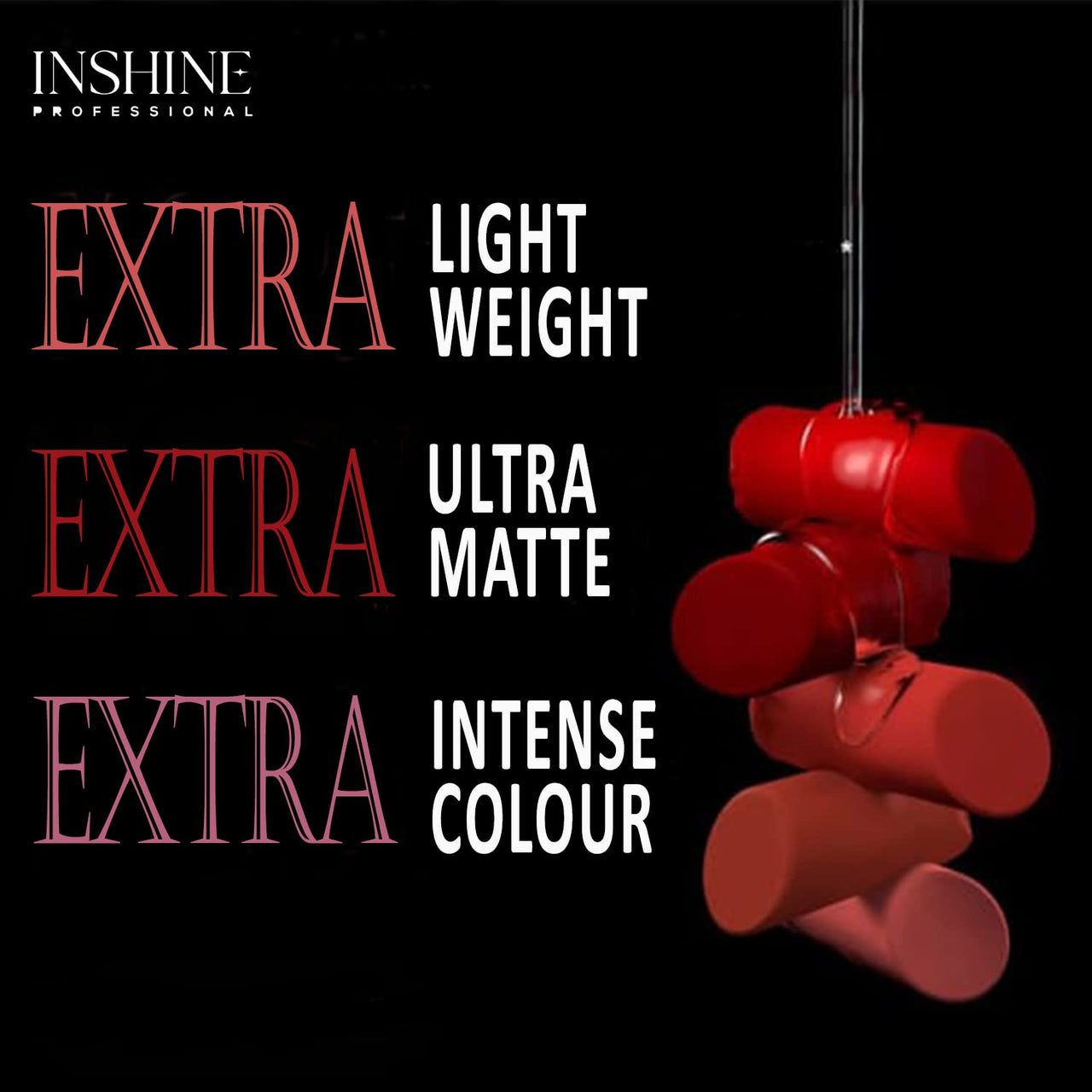 INSHINE Absolute Matte Lipstick - Long-lasting, Transfer-resistant, Velvety Matte Finish with Intense Color, Up to 12 Hours Wear | Perfect for Sophisticated Lips - PINK POUT