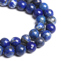 10MM 36PCS Natural Stone Blue Lapis Lazuli A Grade Gemstone Beads for Jewelry Making DIY Bracelet Energy Crystal Healing Power 1 Strand 10mm