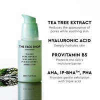 The Face Shop Tea Tree Pore Ampoule | Low-Irritant Ampule Soothes & Moisturizes Skin Deeply | Minimize Pores Size & Remove Dead Skin Cells Gently | Suitable for Acne-Prone Skin |30ml,K-Beauty