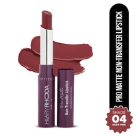 Hilary Rhoda Pro Matte Non-Transfer Lipstick | Waterproof & Smudge-Proof | 12-Hour Long Stay | 24 Shades Available | Highly Pigmented Matte Finish Lipstick | 2g - (Nude Pink | Shade 04)
