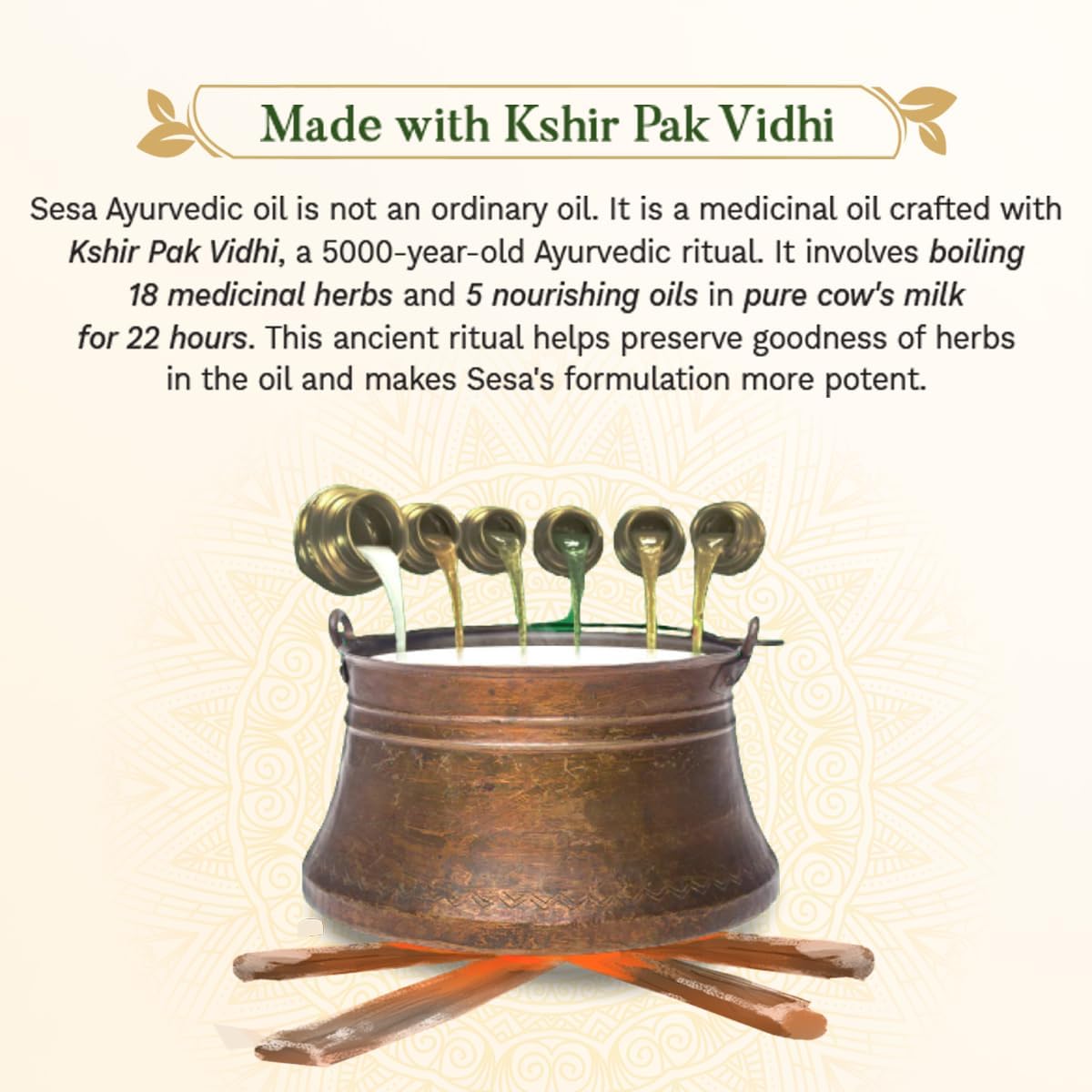 SESA Ayurvedic Hair Oil With Bhringraj & 17 Rare Herbs With Coconut Oil and 4 Nourishing Oil For Hair Growth Help Control Hair Fall with Easy Oil Applicator For Women and Men (200 ml) (Pack of 2)