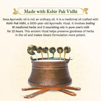 SESA Ayurvedic Hair Oil With Bhringraj & 17 Rare Herbs With Coconut Oil and 4 Nourishing Oil For Hair Growth Help Control Hair Fall with Easy Oil Applicator For Women and Men (200 ml) (Pack of 2)