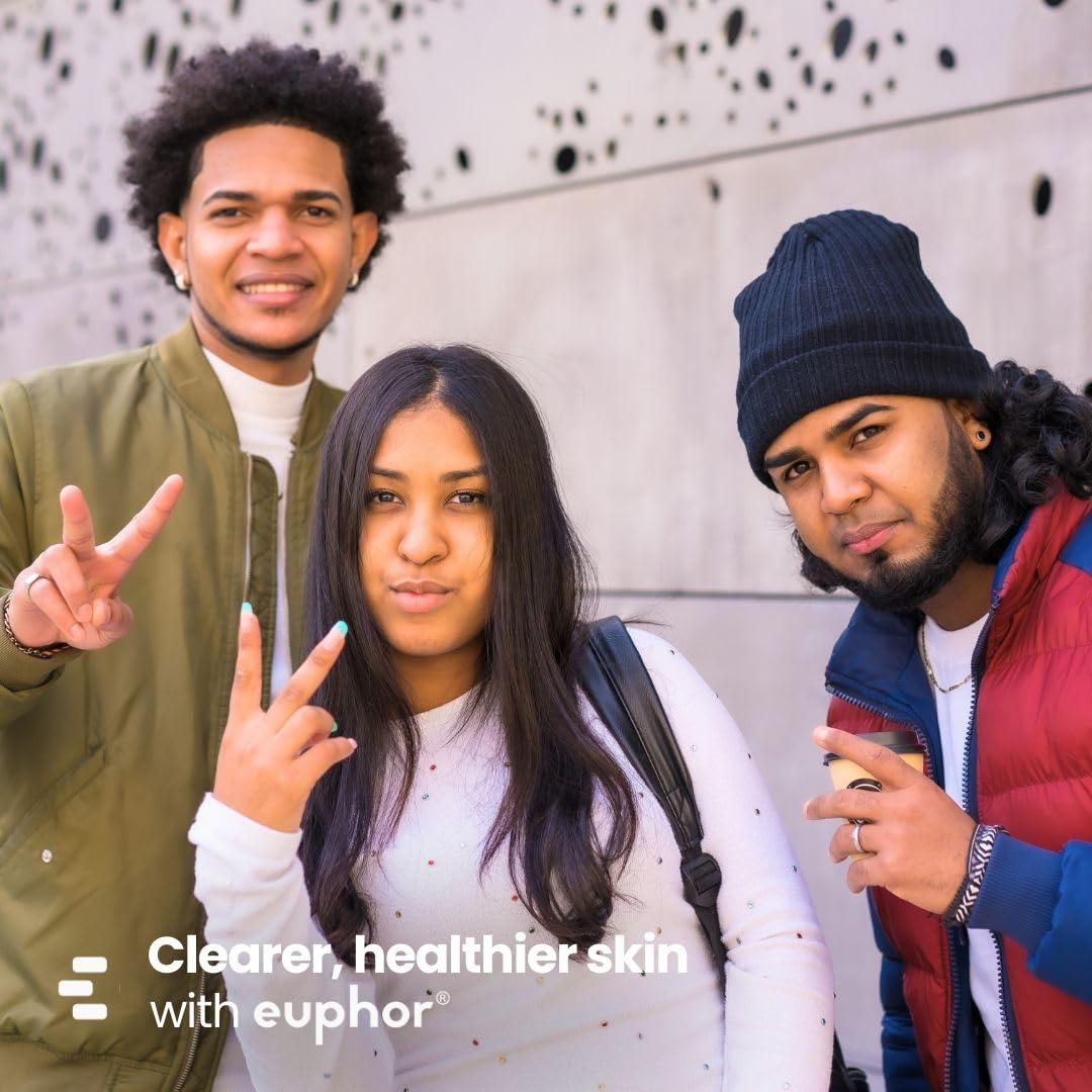 Euphor Acne Clearing Face Serum | Encapsulated Salicylic Acid, Natural AHA | enriched with Vitamin C, Niacinamide | Non-sticky, Non-greasy | Beginner-friendly Formulation for Young Adults and Teens | Acne Serum for Women and Men | 30 ml