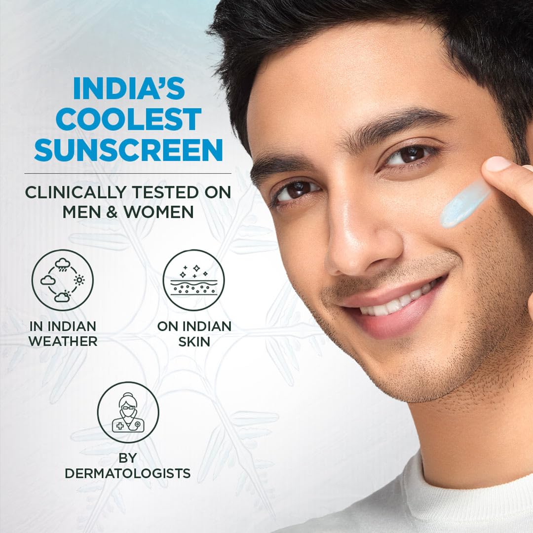 Garnier Super UV Cooling Watergel Sunscreen SPF50 PA++++ | Instant Cooling & 8-hr freshness | lightweight gel, no white cast, suitable for oily, dry, sensitive & combination skin, for men & women,60ml