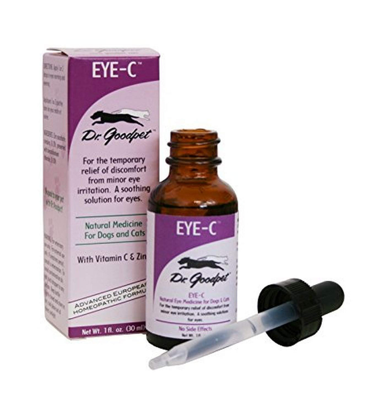 Eye-C All Natural Eye Drops for Dogs & Cats Zinc & Vitamin C