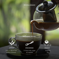 1950 Origins Royal Assam | Premium Black Tea | Kadak Chai | 100% Natural Loose Leaf Tea | Pure Assam CTC Tea Leaves | Rich, Strong & Fresh | Tin Caddy,150g