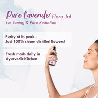 Nat Habit - 100% Pure Lavender Jal - Lavender Water - Toner, Face-Mist, Astringent & Face Spray- Ayurvedic Steam-Distilled For Oil-Control, Acne-Control, Skin Hydration (Pack of 1, 100 ml)