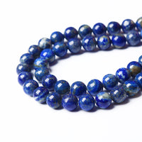 AAA+ Natural Lapis Lazuli Gemstone Beads 6mm 60 PCS Round Loose Stone Beads for Jewelry Making Crystal Energy Stone Healing Power DIY Gift Lapis Lazuli Stone