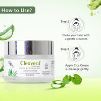 Fixderma Cleovera Cica Cream for Face with Gotu Kola, Aloevera, Vitamin A & E | Damage Skin Repair Face Cream | Suitable for Sensitive, Dry & Damaged Skin - 50g