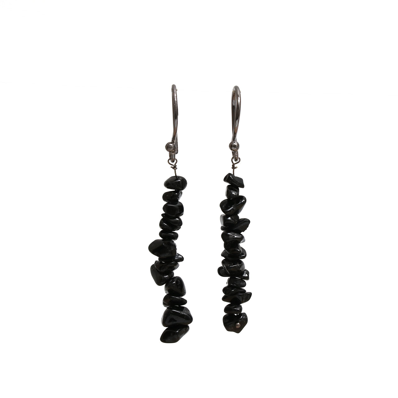 Gempires Natural Black Tourmaline Chips Crystal Earring, Crystals Earring, Energy Healing Crystals, Birthday, Gift for Her, Gemstone Jewelry (Black Tourmaline)