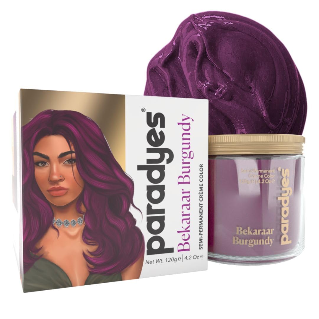 Paradyes Top-up Semi-permanent Bekaraar Burgundy DIY Conditioner Based Hair Colour, 120 gm
