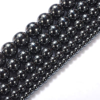 Natural Stone Beads 6mm Hematite Gemstone Round Loose Beads Crystal Energy Stone Healing Power for Jewelry Making DIY,1 Strand 15