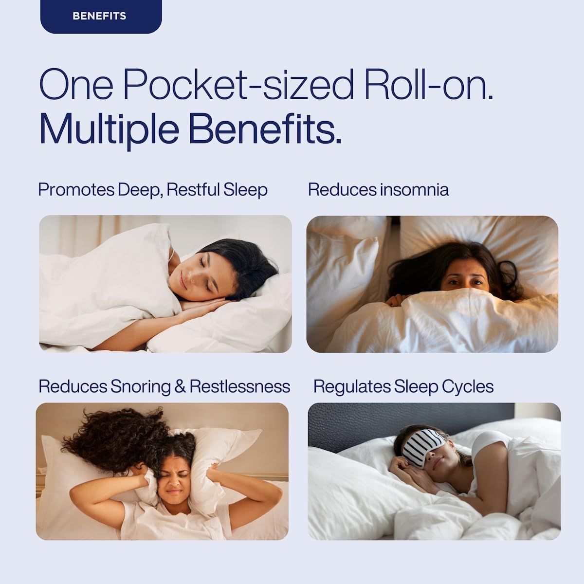 PURETIVE Sound Sleep Roll-On | Targeted Sleep Aid for Restful Nights | 100% Pure Essential Oils | Reduces Insomnia, Snoring & Restless Sleep | Calms Bedtime Anxiety, Promotes Relaxation & Regulates Sleep | 10ml (Pack of 1)