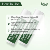 BAKE 2% Niacinamide + Hyaluronc Acid Tinted Butter Brightening Lip Balm 24 Hour Moisturization | For Dark, Pigmented, Dry, Flaky Lips | De-Tan Lip Balm - 5g