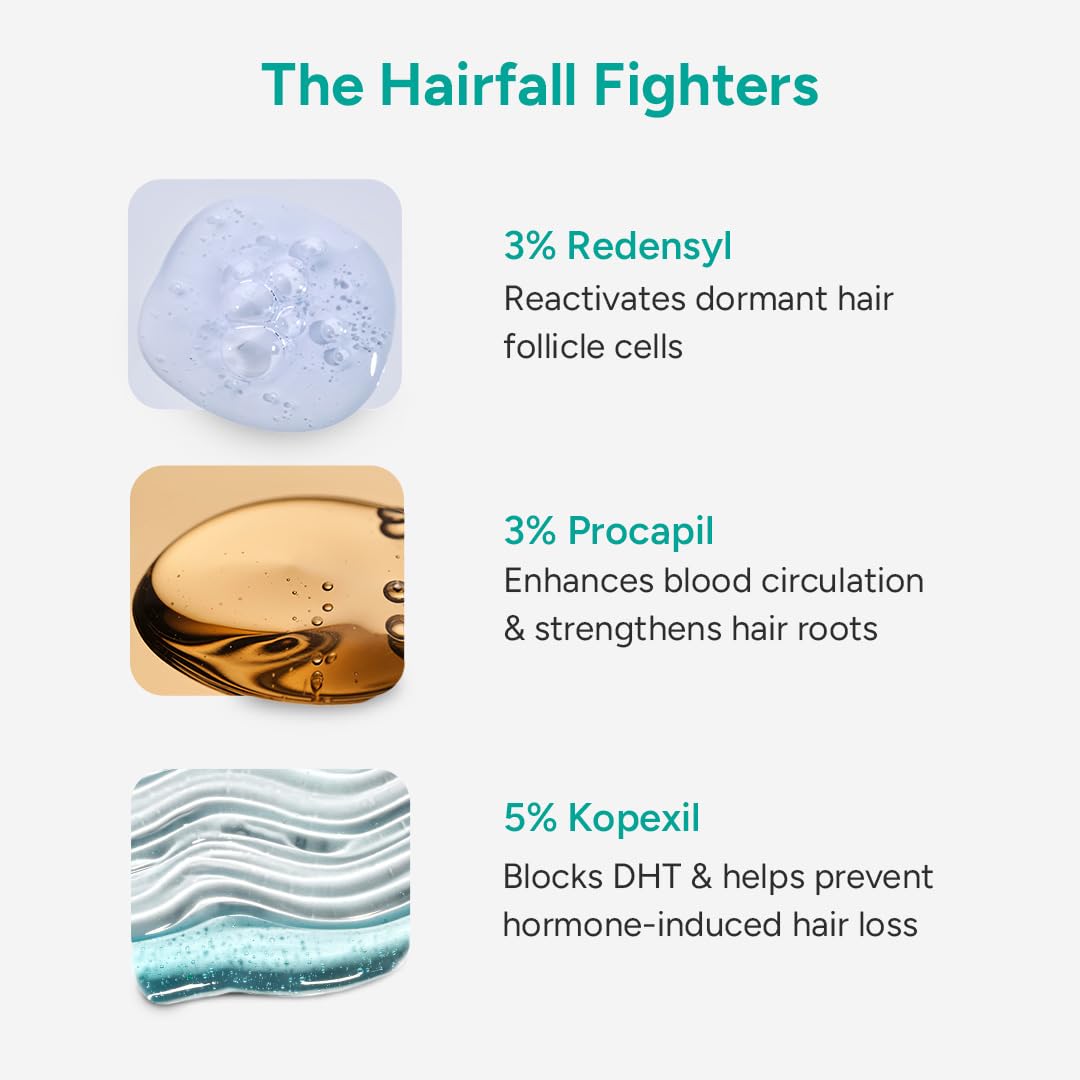 Arata Intensive Hair Growth Serum for Men & Women | 3% Redensyl, 3% Procapil & 5% Kopexil | Onion, Turmeric & Rice Water | Controls Hair Fall, Boosts Hair Growth & Strengthens Hair | Pack of 2 (60ml)