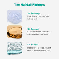 Arata Intensive Hair Growth Serum for Men & Women | 3% Redensyl, 3% Procapil & 5% Kopexil | Onion, Turmeric & Rice Water | Controls Hair Fall, Boosts Hair Growth & Strengthens Hair | Pack of 3 (90ml)