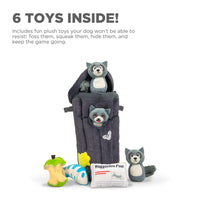 Outward Hound Hide A Raccoon Plush Dog Toy Puzzle