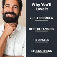 ALL MAN Beard Pro Shampoo & Conditioner, Remove Dirt, Oil, & Product buildup with Deep Hydration with Wheat Amino Acids & Betaine | 100ml