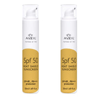 AVEIL Heat Shield Gel Sunscreen SPF 50 With PA+++ | For All Skin Types | Paraben & Paraffin free | Hydrating Sunscreen | Sun Protection From UVA, UVB, IR | No White Caste | Pack of 2-50ml each
