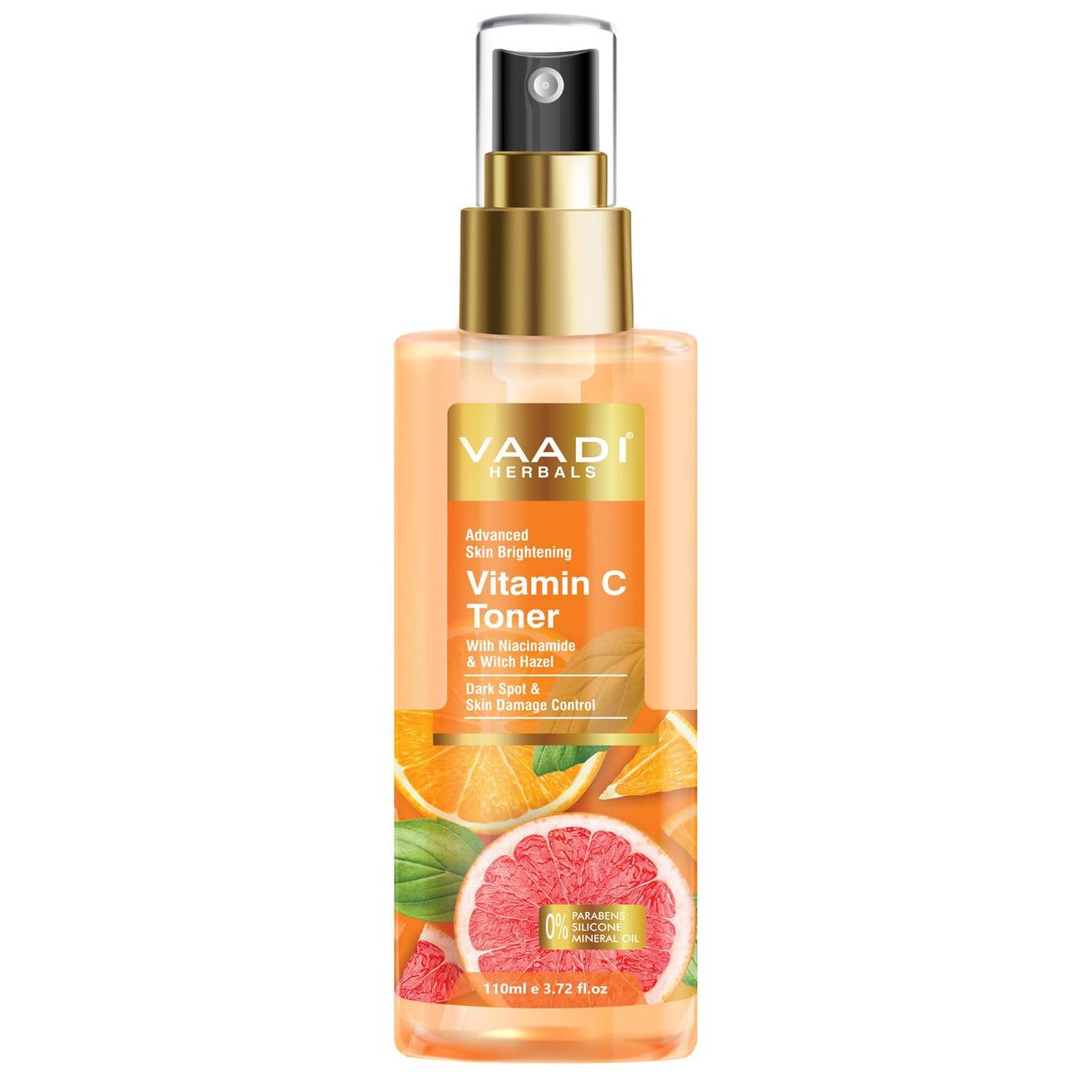 Vaadi Herbals Vitamin C Facial Toner| With Witch Hazel & Niacinamide | Skin Brightening, Hydrating & Anti-Ageing (110 ml)