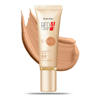 Seven Seas Red4 | Waterproof | Moisturizer | Isolation | Long Lasting | Exquisite 5in1 Makeup Base BB Cream Total Oil Control Foundation (Tawny, 40g)