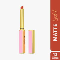 Shryoan Velvet Matte Soft Slim Lipstick| 24Hr Long Lasting, Velvet Texture, Matte Finish Lipstick with Easy Glide Lipstick (10g) (Peach Nude)