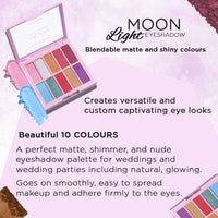 Seven Seas Moon Light Eyeshadow 10 Pigmented Colors Eyeshadow Palette| Long Wearing And Easily Blendable Eye Makeup Palette | Matte,Shimmery & Metallic Finish (Skin)