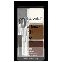 Wet n Wild Ultimate Brow Kit, Eyebrow Kit to Shape, Define and Fill the Eyebrows, Kit with 1 Brow Wax, 2 Fixing Powders, 1 Brush and 1 Tweezers, Vegan Product, Ash Brown Paraben & Cruelty-20g