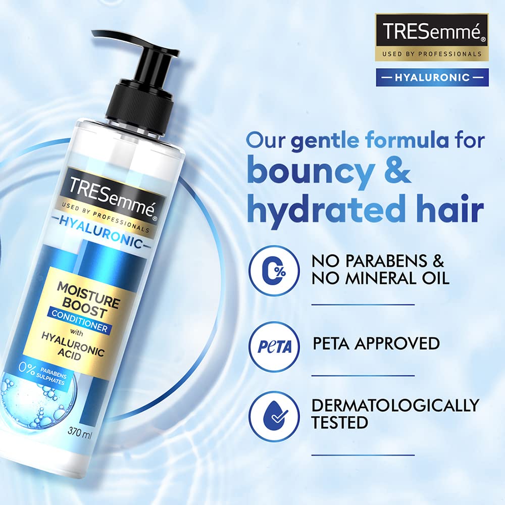 TRESemme Pro Pure Moisture Boost Conditioner, With Aloe Essence, Sulphate Free & Paraben Free, For Dry Hair, 370 Millilitre