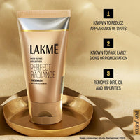 Lakmé Perfect Radiance Brightening Facewash With 98% Pure Niacinamide Complex | For Glowing Skin With Glycerin | Known To Reduce Pigmentation | 100Gm