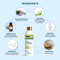 INDUS VALLEY Hair Fall Defense & Anti-Dandruff Shampoo Tear Free, Soap & Alkali Free PH 5.5, No Paraben & SLES/SLS - (200ml)