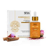 SESA Kumkumadi Face Serum 30ml for Radiant & Glowing Skin Made with 40% Kumkumadi Thailam Face Oil Repairs Dull & Damaged Skin Light Weight & Non Sticky Suitable for all Skin Types