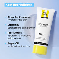 SunScoop Invisible Primer Sunscreen Gel SPF 50 PA+++ | For Dry & Oily Skin | Transparent Primer-Like Finish | Rice Extract & Vitamin E to Minimise Pores | No White Cast | For Women & Men | 45g