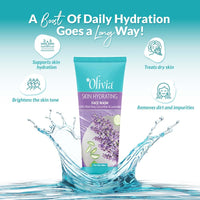 Olivia Hydrating Face Wash With Aloe Vera Cucumber And Lavender | Face Wash For Dry Skin, Normal Skin & Sensitive Skin | Gently Cleanses Skin From Dirt & Oil, Paraben Free - 100Ml