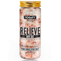 YOGAFY - Mineral Rich Relieve Epsom Bath Salt With Pink Himalayan Salt - Relieves & Relax Muscles | Made with Natural Ingredients | 350g