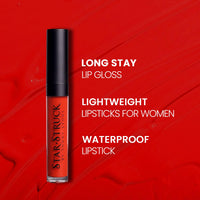 STARSTRUCK BY SUNNY LEONE Glossy Liquid Lip Color, Red | Highly Pigmented, Hi-Shine & Non-Sticky Formula | Lip Gloss For Girls, Women | Red Carpet