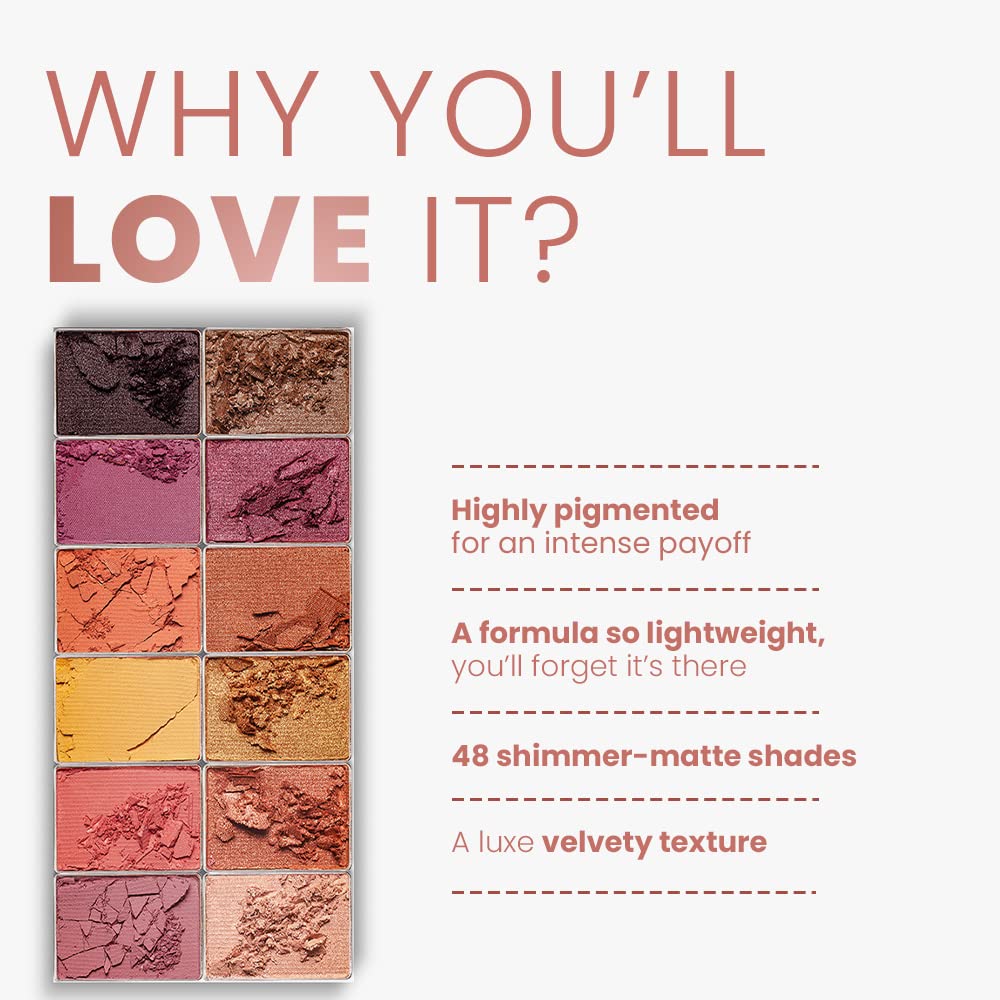 Lakmé Absolute Spotlight Shimmery Eye Shadow Palette, Sundowner, 12 G, Assorted