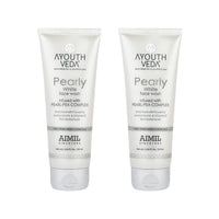 Ayouthveda Pearly White Face Wash 100 ML | Best Skin Whitening face Wash for Women and Men | Enriched With Antioxidants & Vitamin C| Suitable For Normal & Oily Skin (Pack Of 2; 100ml each)