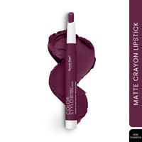 Seven Seas Color Stylo NonTransfer Matte Lipstick | Matte Finish Crayon Lipstick | Waterproof | Long Lasting | Lasts Up to 24 hours (Deep Purple)