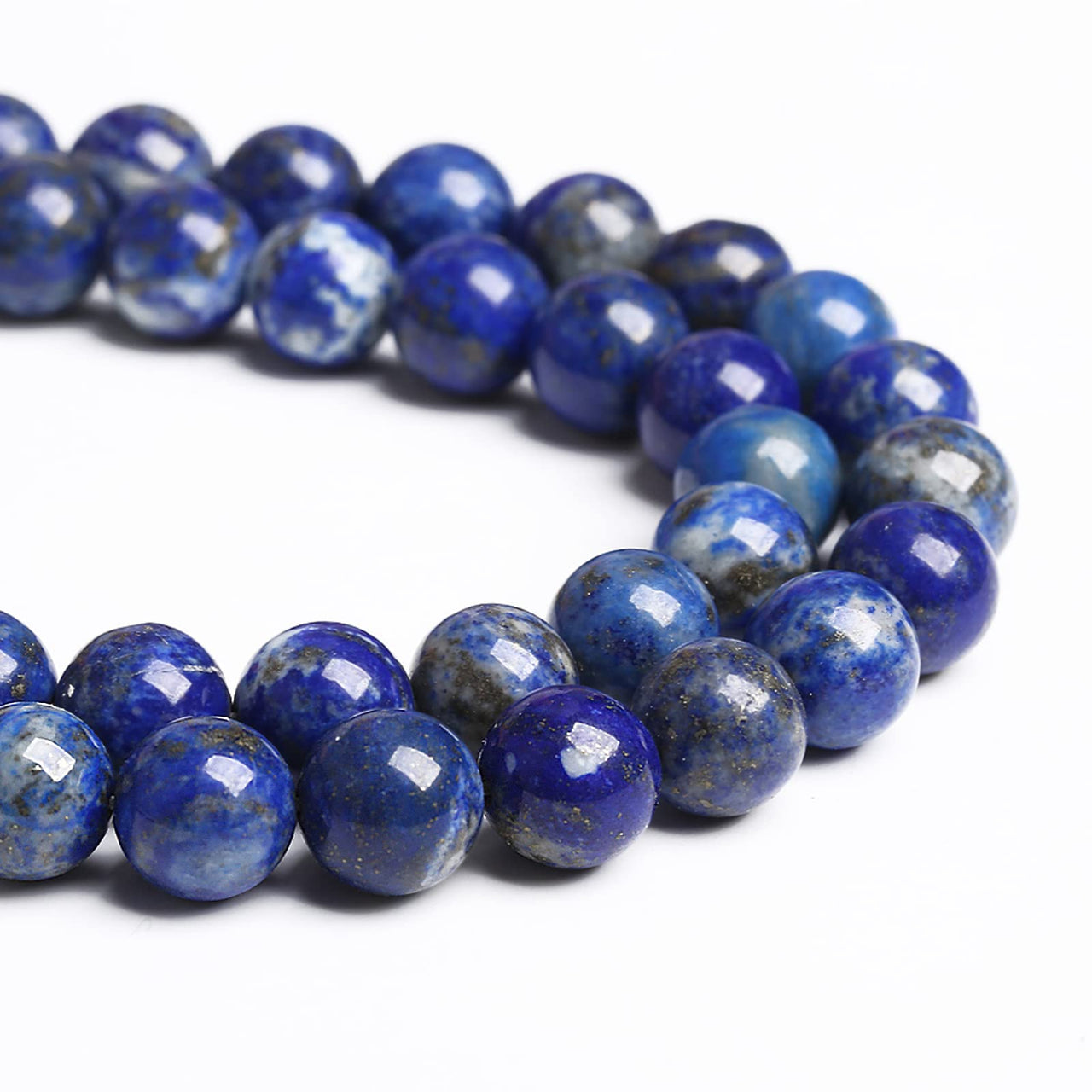 10MM 36PCS Natural Stone Blue Lapis Lazuli A Grade Gemstone Beads for Jewelry Making DIY Bracelet Energy Crystal Healing Power 1 Strand 10mm