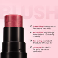STARSTRUCK BY SUNNY LEONE Blush Stick for Women - Crayberry | Blusher | Highlighter | Blush Stick for Cheeks Matte Finish | Waterproof and Long Lasting Blusher, Face Makeup
