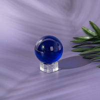 LONGWIN 40mm(1.6 inch) Solid Mini Fengshui Crystal Ball Healing Crystals(Blue) Blue
