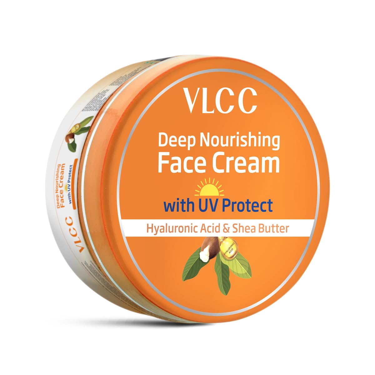 VLCC Deep Nourishing Face Cream with UV Protect - 200g | With Hyaluronic Acid & Shea Butter | UV Protection | Winter Skin Protection | Intense Moisturization & Nourishment